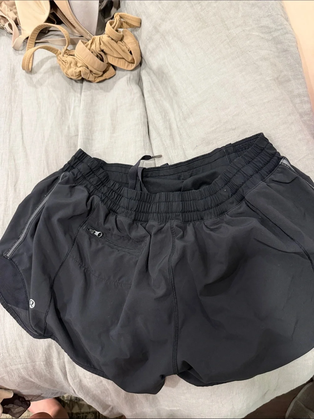 lululemon athletica Black Athletic Running Shorts